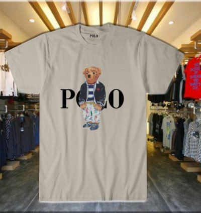 Polo Ralph Lauren Polo Bear Fleece T Shirt Sport Gray Size S-5xl