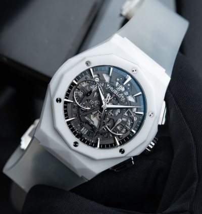 Hublot Classic Fusion Aerofusion Orlinski Le White Ceramic Chronograph 45mm
