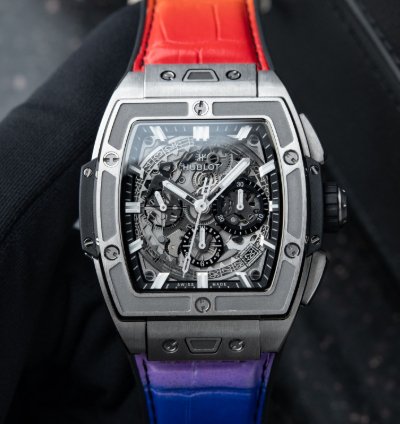 Hublot Spirit Of Big Bang Straps Titanium Skeleton Chronograph 42mm