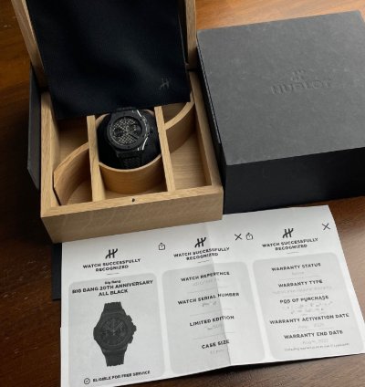 Hublot Big Bang 20th Anniversary Limited Edition All Black Ceramic Unico Chronograph 43mm