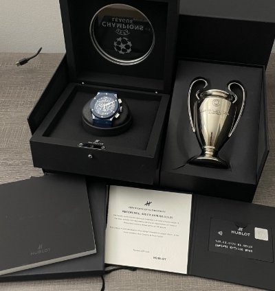 Hublot Classic Fusion Aerofusion Uefa Limited Edition Chronograph Blue Ceramic Skeleton 45mm