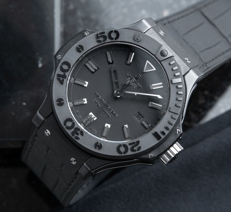 Hublot Big Bang King 48 Limited Edition 300m Black Ceramic Leather Rubber