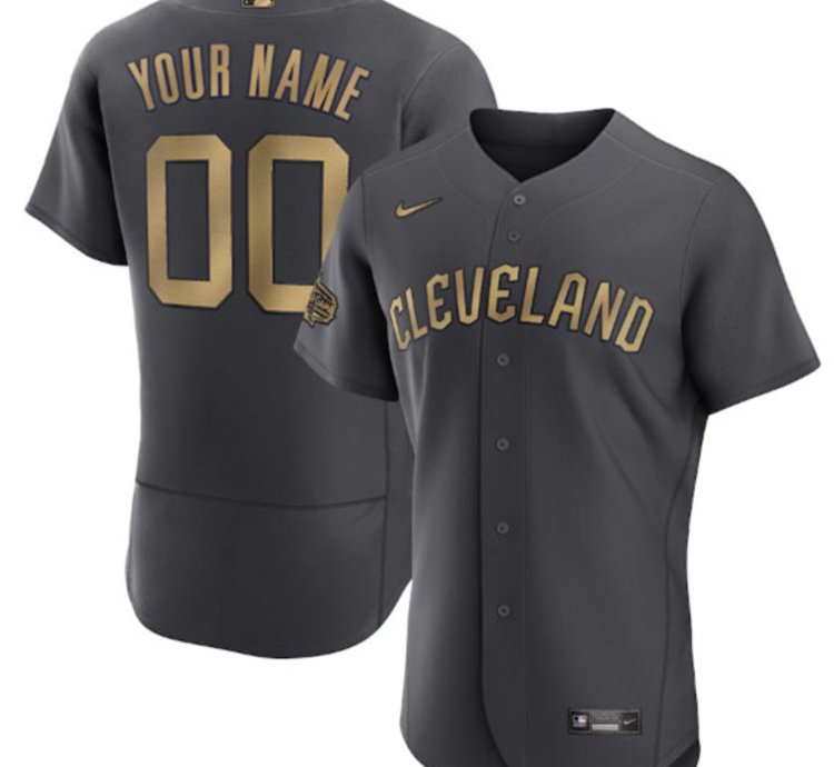 Cleveland Guardians Active Player Custom Charcoal 2022 All-star Flex Base Stitched Mlb Jersey