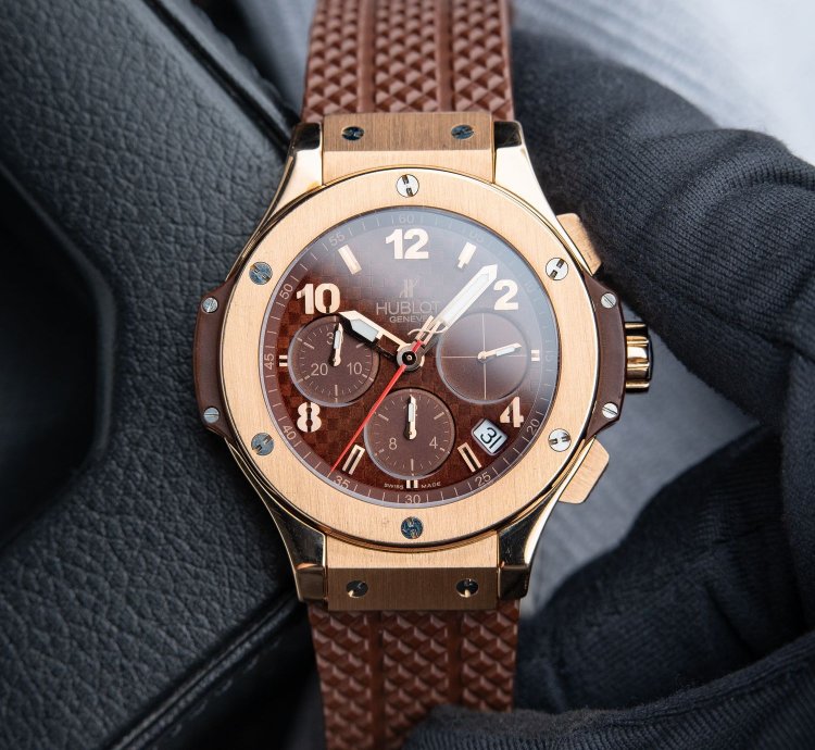 Hublot Big Bang Cappuccino Rose Gold Chocolate Dial Chronograph Rubber 41mm