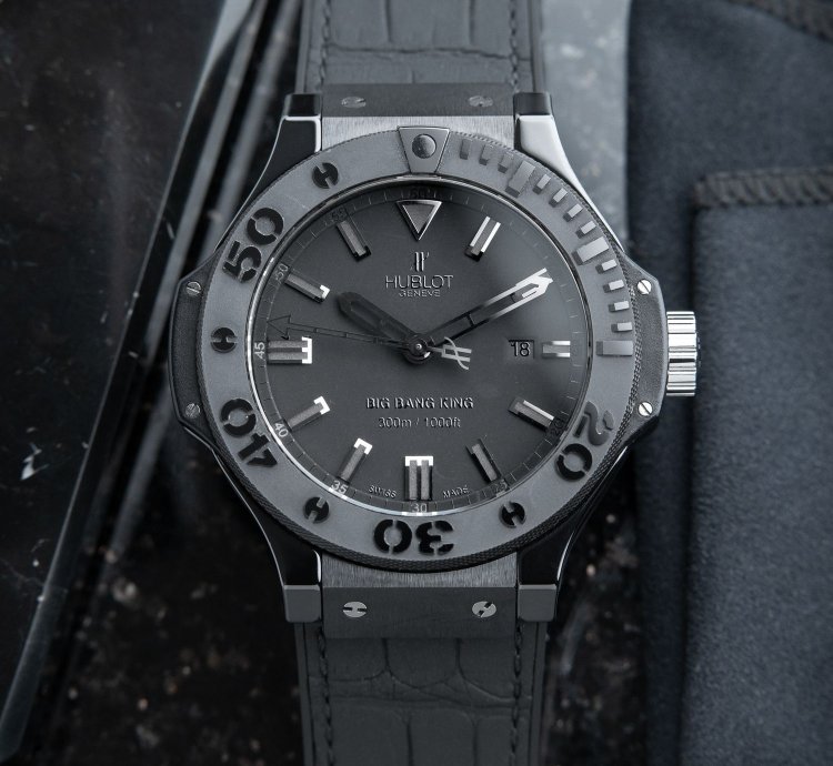 Hublot Big Bang King 48 Limited Edition 300m Black Ceramic Leather Rubber