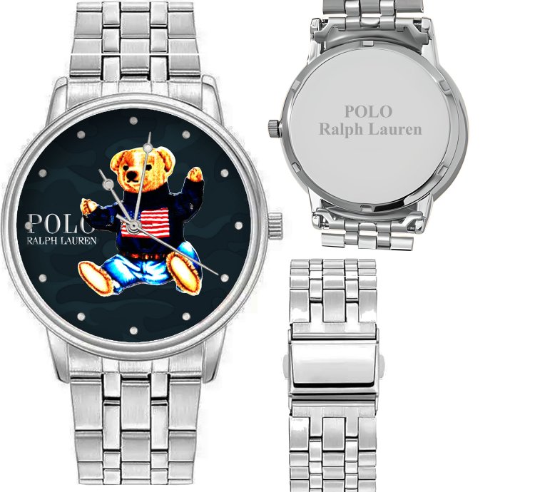 Polo Bear D83 Military Sitting Bear Metal Silver