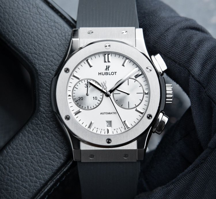 Hublot Classic Fusion Chronograph Opaline 2023 Titanium Rubber Automatic 45mm