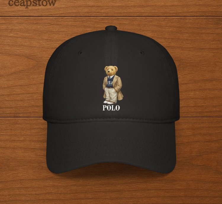 Polo Ralph Lauren Mens Polo Bear Twill Cap - Polo Bear Hats - Black