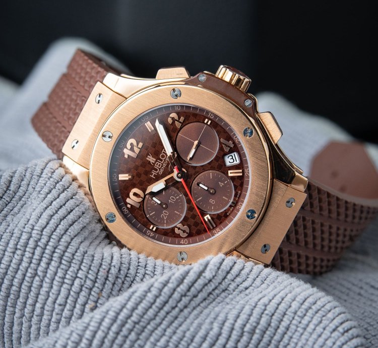 Hublot Big Bang Cappuccino Rose Gold Chocolate Dial Chronograph Rubber 41mm