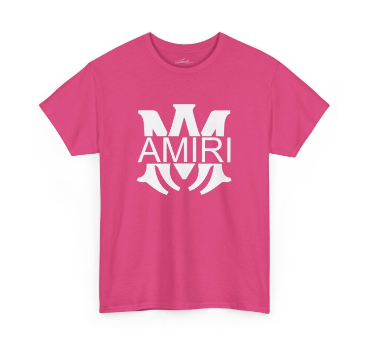 Am Amiri Logo Heliconia T-shirt - Size Usa 12