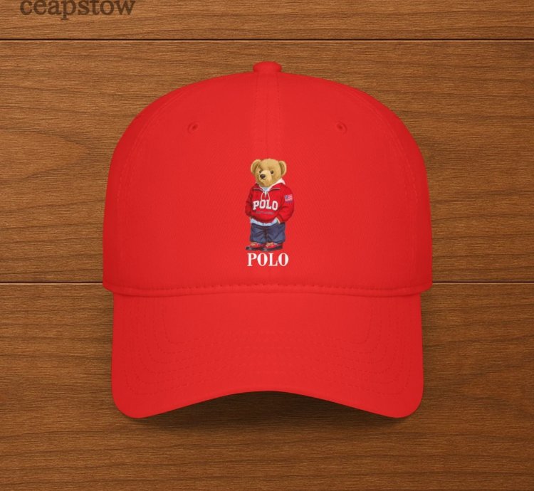 Polo Ralph Lauren Mens Polo Bear Twill Cap Red