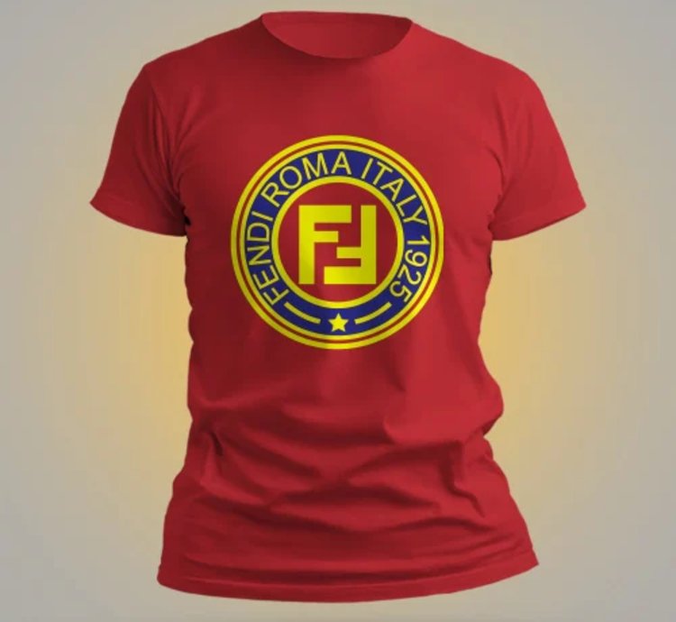 Fendi Shirt Logo Men Usa Size S-5xl Red