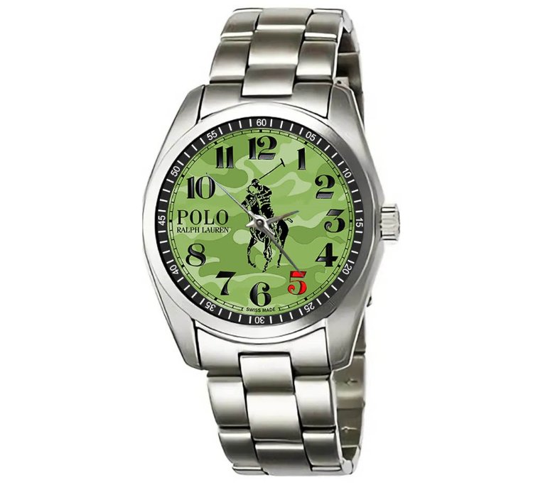 Polo Military Green Swiss Made Sport Metal Watch