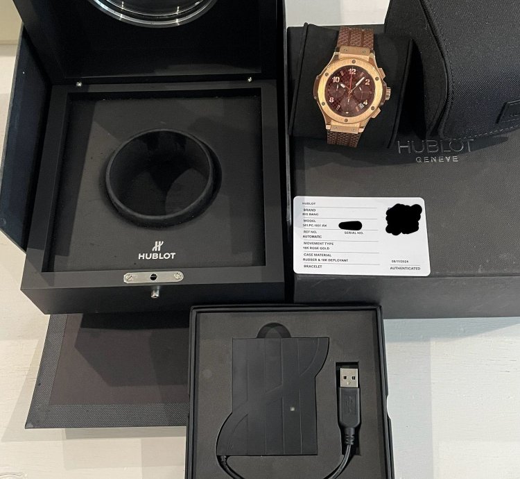 Hublot Big Bang Cappuccino Rose Gold Chocolate Dial Chronograph Rubber 41mm