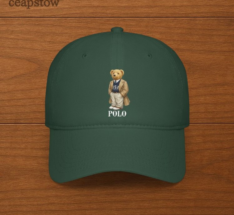 Polo Ralph Lauren Mens Polo Bear Twill Cap - Polo Bear Hats - Dark Green