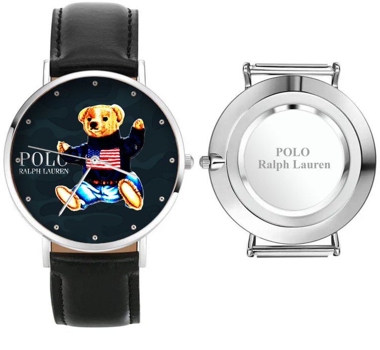 Polo Bear D83 Military Sitting Bear Leather Black