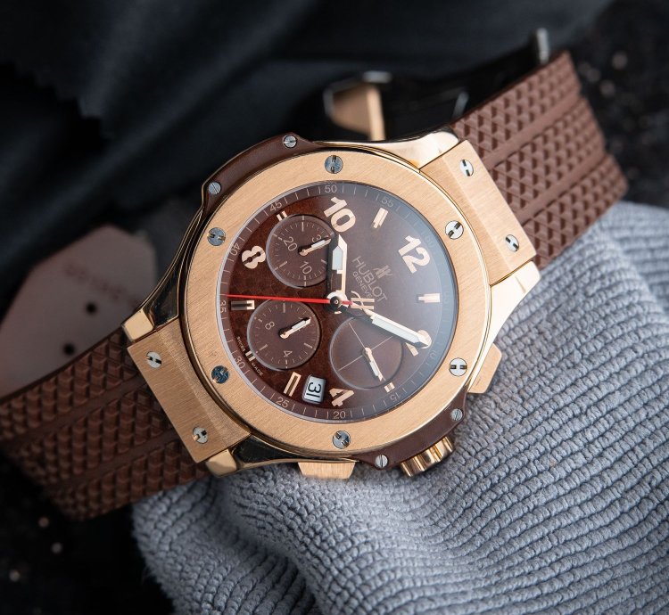 Hublot Big Bang Cappuccino Rose Gold Chocolate Dial Chronograph Rubber 41mm