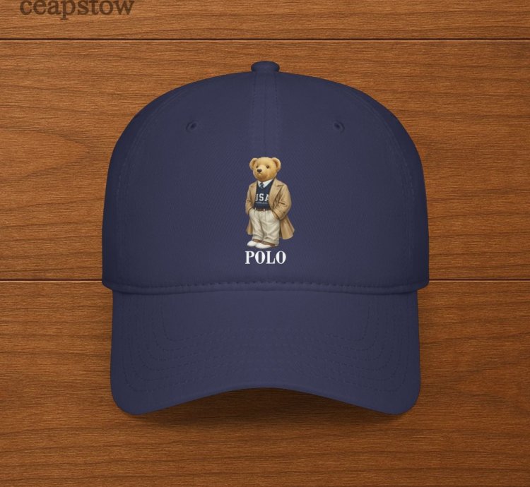 Polo Ralph Lauren Mens Polo Bear Twill Cap - Polo Bear Hats - Navy