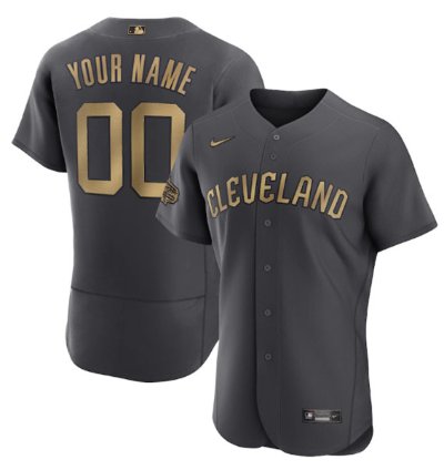 Cleveland Guardians Active Player Custom Charcoal 2022 All-star Flex Base Stitched Mlb Jersey