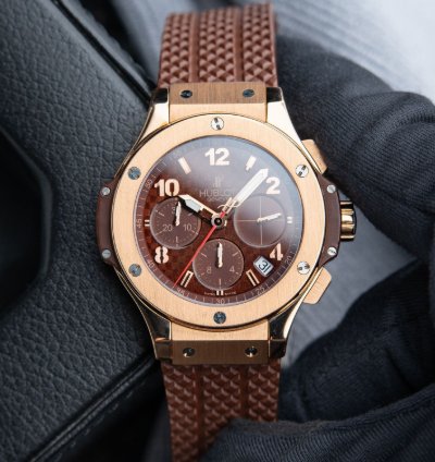 Hublot Big Bang Cappuccino Rose Gold Chocolate Dial Chronograph Rubber 41mm