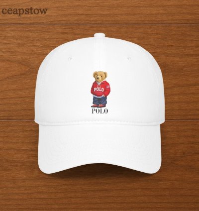 Polo Ralph Lauren Mens Polo Bear Twill Cap White