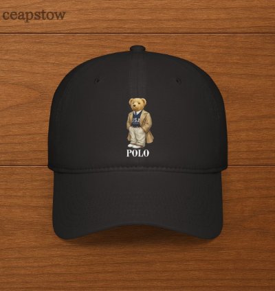 Polo Ralph Lauren Mens Polo Bear Twill Cap - Polo Bear Hats - Black