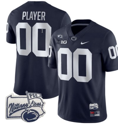Custom Penn State Nittany Lions Jersey Name And Number Psu Patch College Football All Stitched Navy