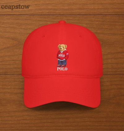 Polo Ralph Lauren Mens Polo Bear Twill Cap Red