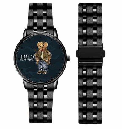 Polo Bear Watch D80 Black Chain