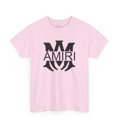 Am Amiri Logo Light Pink T-shirt - Size Usa 12