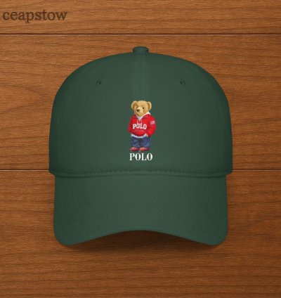 Polo Ralph Lauren Mens Polo Bear Twill Cap Dark Green