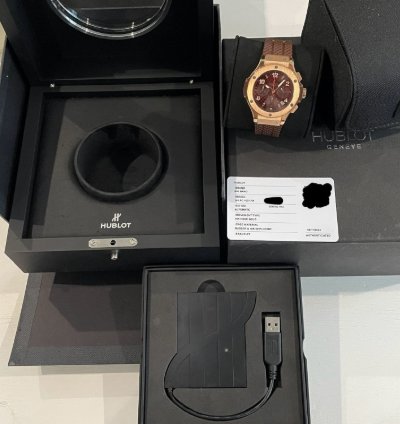 Hublot Big Bang Cappuccino Rose Gold Chocolate Dial Chronograph Rubber 41mm