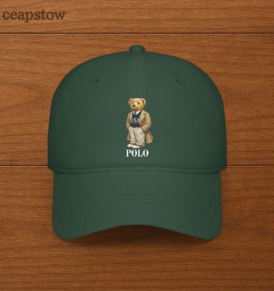 Polo Ralph Lauren Mens Polo Bear Twill Cap - Polo Bear Hats - Dark Green