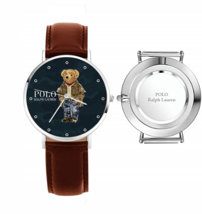 Polo Bear Watch D80 Brown Leather