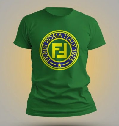 Fendi Shirt Logo Men Usa Size S-5xl Green