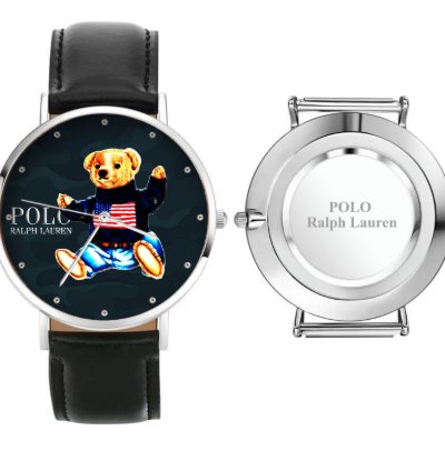 Polo Bear D83 Military Sitting Bear Leather Black