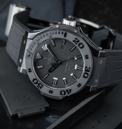 Hublot Big Bang King 48 Limited Edition 300m Black Ceramic Leather Rubber
