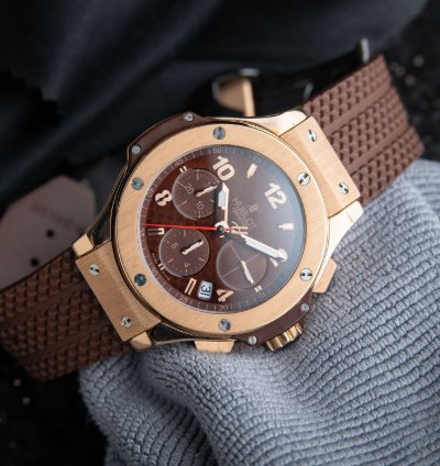Hublot Big Bang Cappuccino Rose Gold Chocolate Dial Chronograph Rubber 41mm