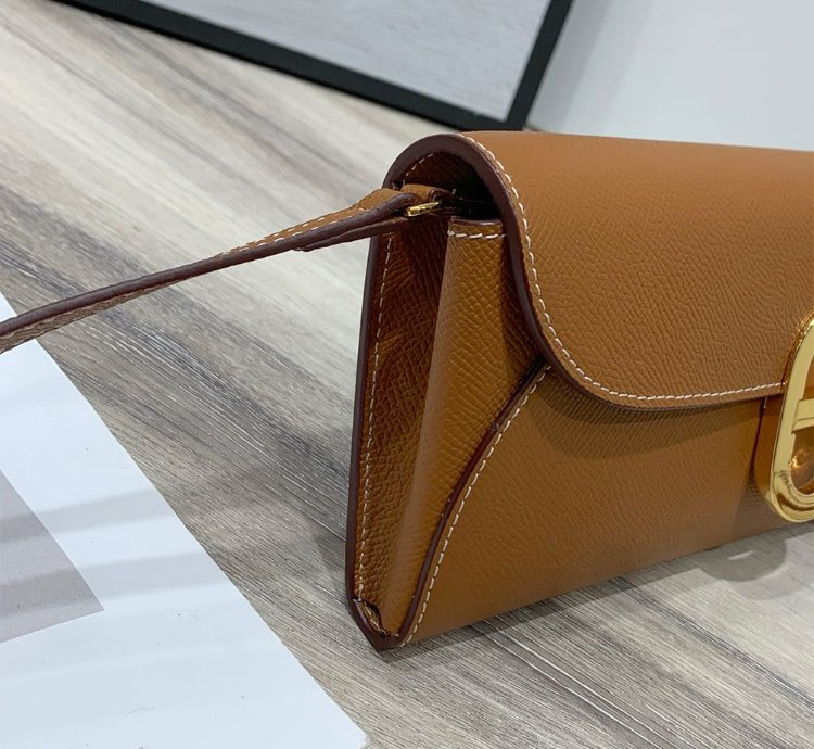 Hermes Maillon To Go Wallet Gold Plated Tan