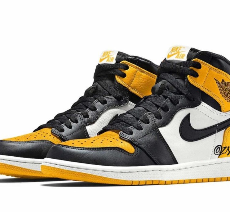 Air Jordan 1 Taxi Yellow Toe Shoes Sneakers