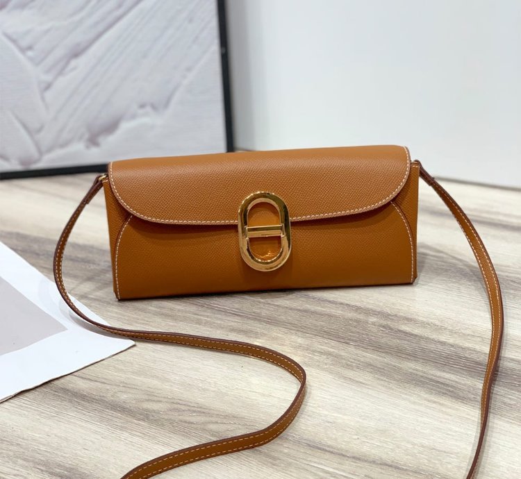 Hermes Maillon To Go Wallet Gold Plated Tan
