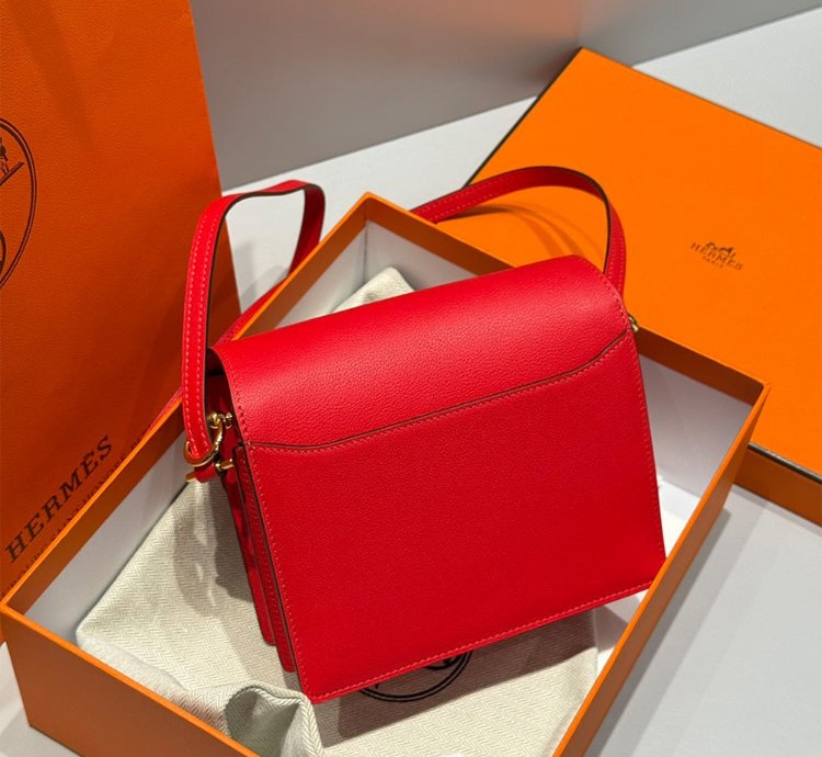 Hermes Roulis Mini Bag Gold Hardware Red