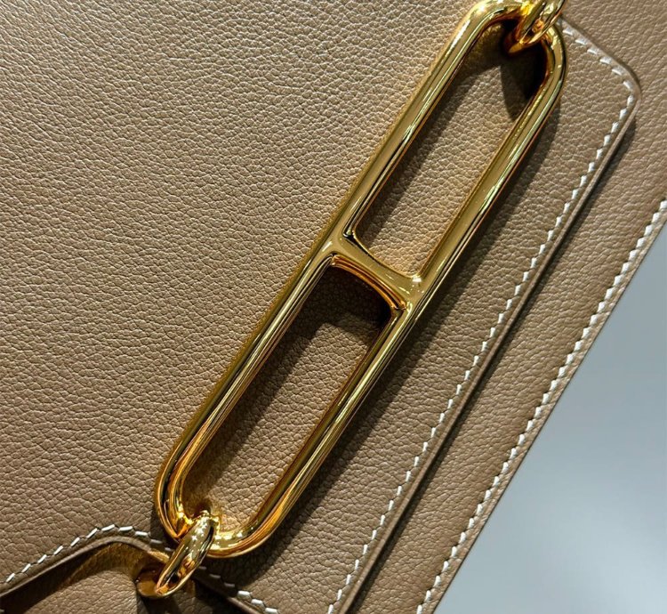 Hermes Roulis Mini Bag Gold Hardware Etoupe