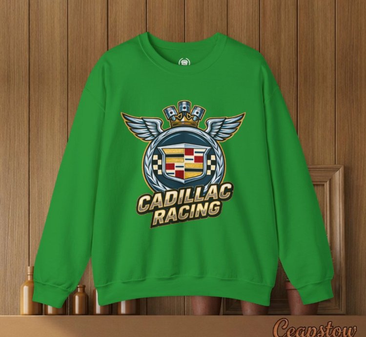 Cadillac Sweatshirt - Cadillac Racing Car Sweater Iris Green