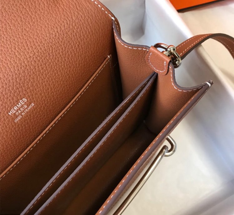 Hermes Roulis Mini Bag Palladium Hardware Gold