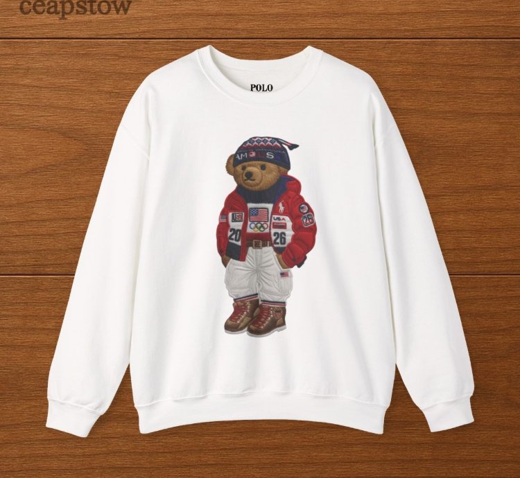 Ralph Lauren Polo Bear Sweatshirt - Usa Team White