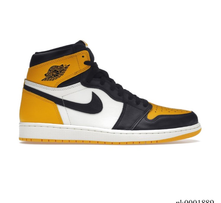 Air Jordan 1 Taxi Yellow Toe Shoes Sneakers