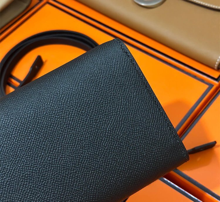 Hermes Maillon To Go Wallet Gold Plated Black