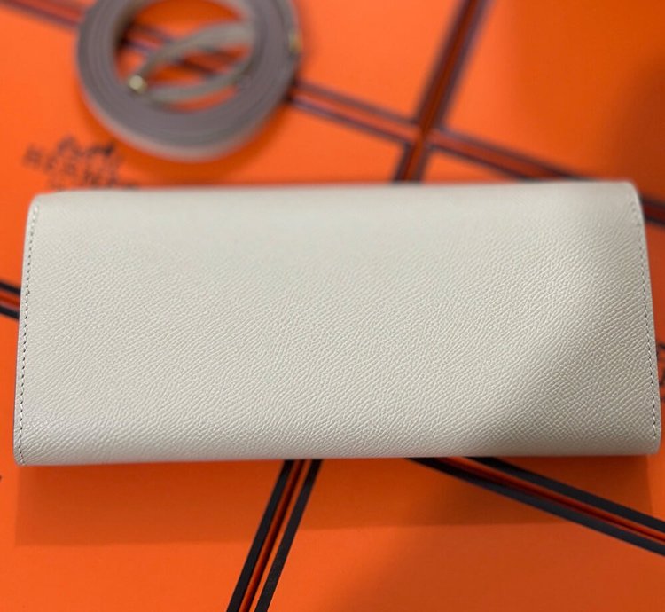 Hermes Maillon To Go Wallet Gold Plated Cream