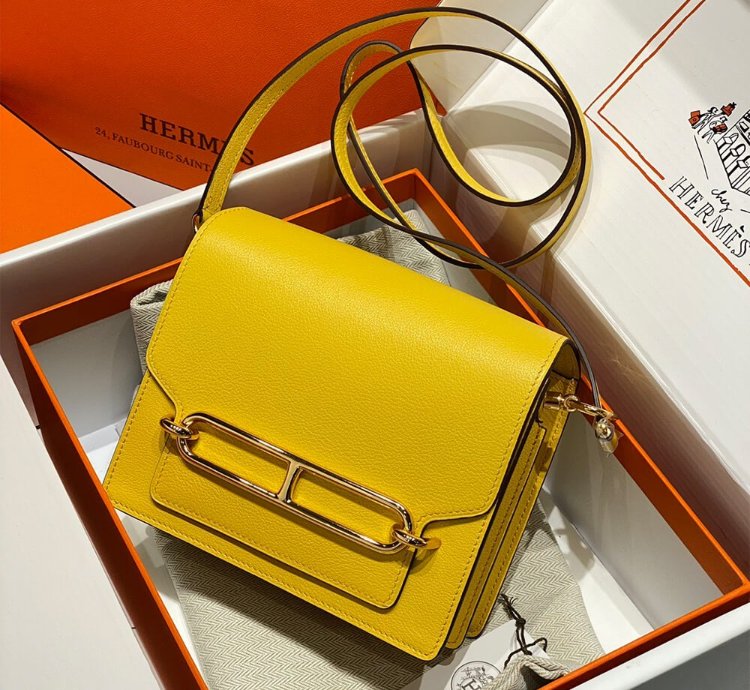 Hermes Roulis Mini Bag Gold Hardware Yellow